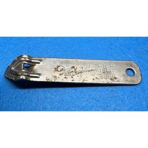 Vintage Miller High Life Beer Bottle Opener Metal Can Opener Man Cave Gift